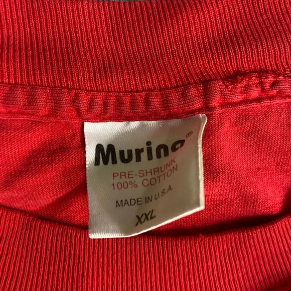 Rugid Sport T-shirt 2XL Red Vintage Murina Made in USA Kenneth D. Fagan - Picture 3 of 7